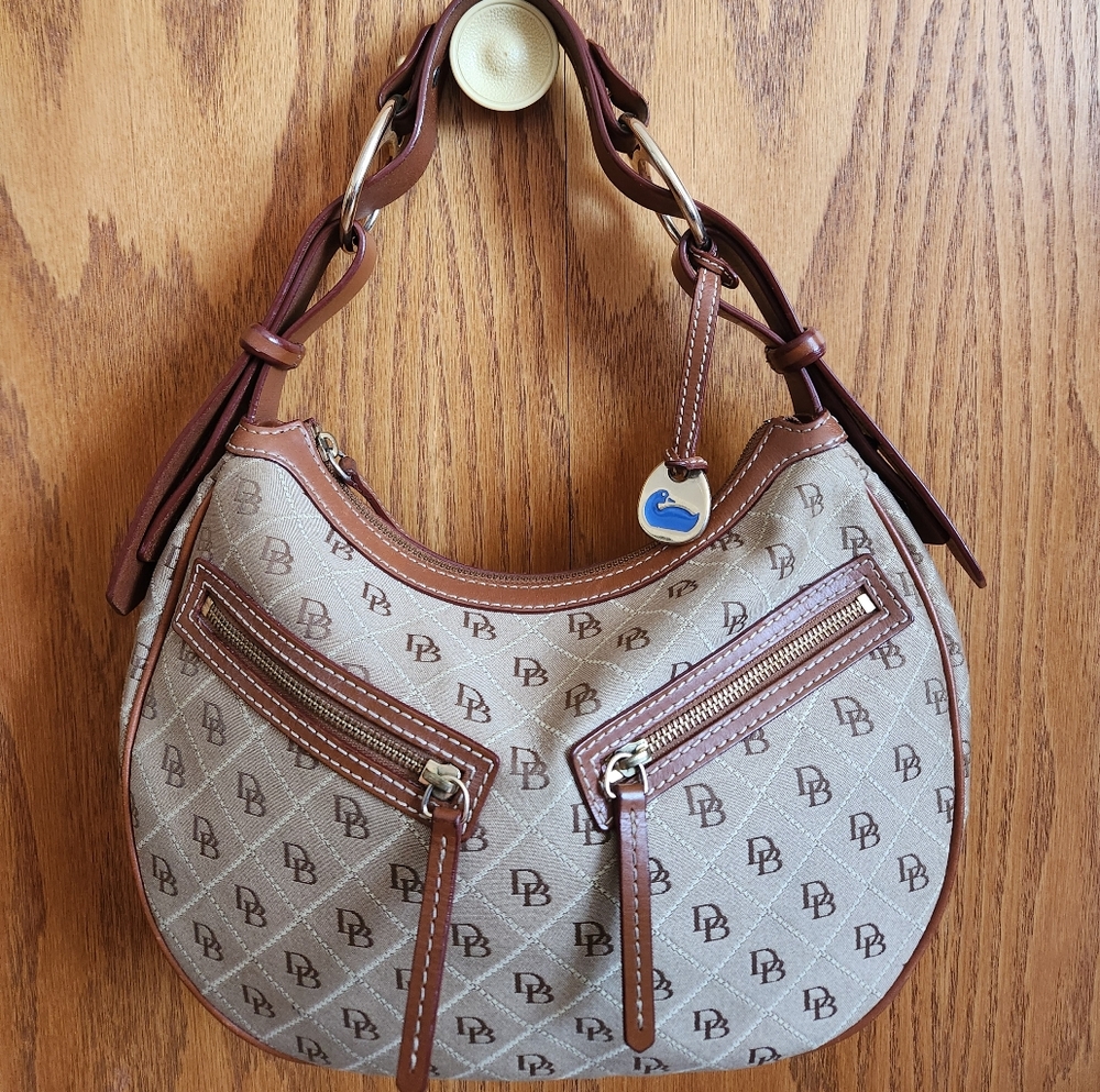 Dooney & Bourke Brown and Tan Shoulder Bag